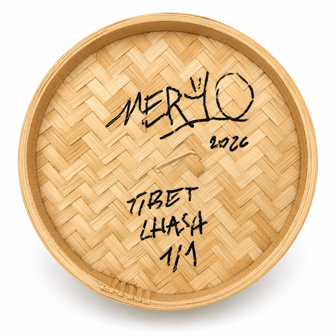 Hand-Painted Bamboo Steamer Lid - TIBET EDITION - Image 2